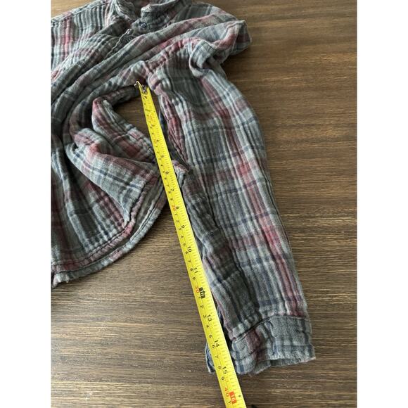 CP Shades Shirt Womens Medium Gauze Plaid Relaxed Long Sleeve Button Up Barn - Picture 5 of 9